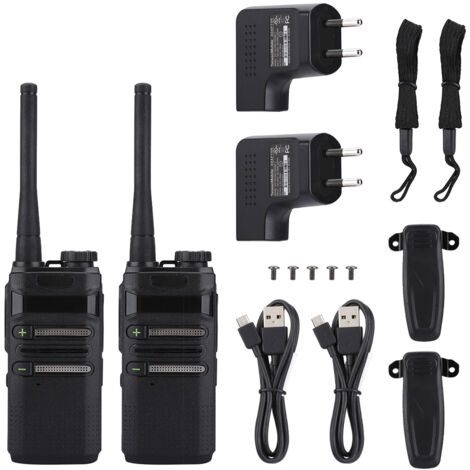 Talkie-Walkie Portable 3W UHF 400-470MHz 16 Canaux avec Prise UE (1/5)