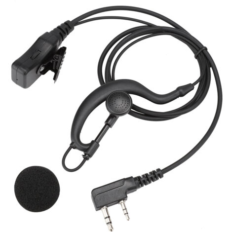Casque Oreillette PTT avec Micro K Head à Volume Réglable pour Baofeng Kenwood HYT (1/5)