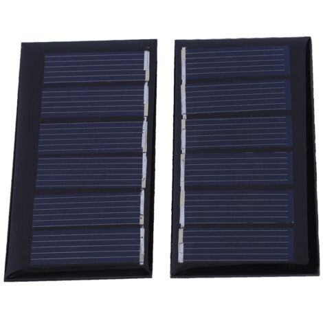 2 Pièces Mini Panneaux Solaires Portables 3V 80mA, Module de Charge pour Batterie DIY 67.5x34.5mm (1/5)
