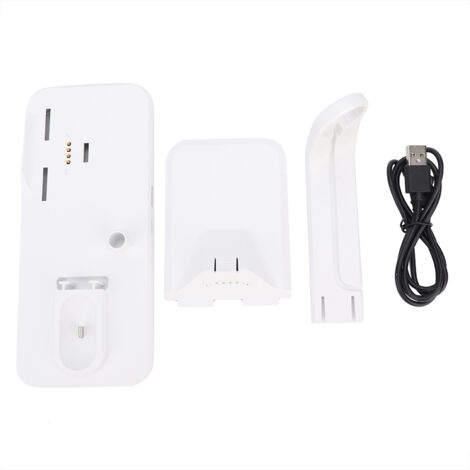 Chargeur sans fil 3-en-1 portable support rapide pour téléphone montre écouteurs (Blanc) (1/5)
