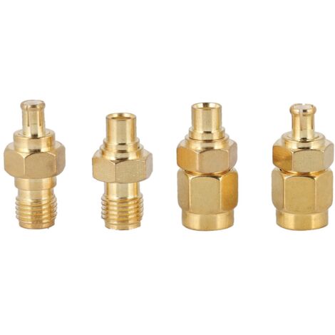 4 pièces Adaptateur MCX vers SMA en Laiton Nickelé 50 Ohm pour Antenne Radio Communication (1/5)