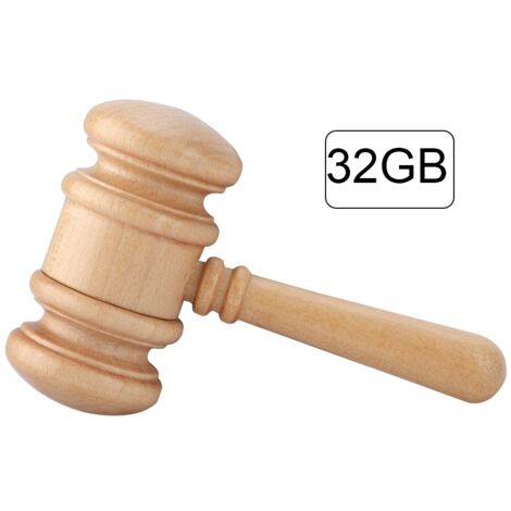 Clé USB 2.0 en Forme de Marteau en Bois - Mémoire Flash 32GB Compatible USB 1.1 (1/5)
