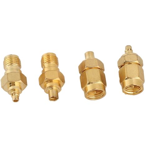 4 pièces Adaptateur MMCX vers SMA en Laiton Nickelé 50 Ohm pour Antenne Radio (1/5)