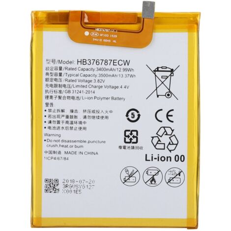 Batterie de rechange 3400mAh HB376787ECW pour Huawei V8, compatible et durable (1/5)