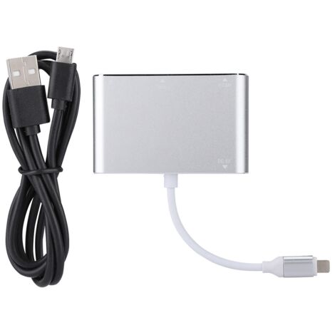 Adaptateur Lightning vers HDMI VGA Audio Hub pour iPhone 5 6 7 iPad - Convertisseur Multifonction