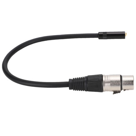 Câble d'adaptateur audio 3.5mm femelle vers XLR femelle en alliage de zinc, cordon de raccordement (1/5)