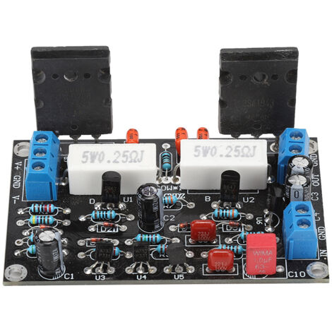 Carte Amplificateur Audio 100W avec Transistors 2SC5200 et 2SA1943, Protection Intégrée
