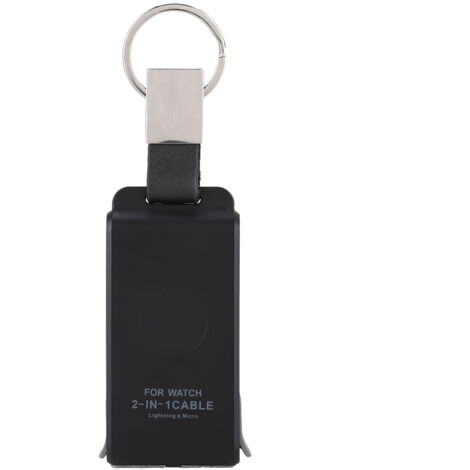 Câble USB de Charge Rapide Portable pour iPhone, Android et Montre Connectée (Noir) (1/5)