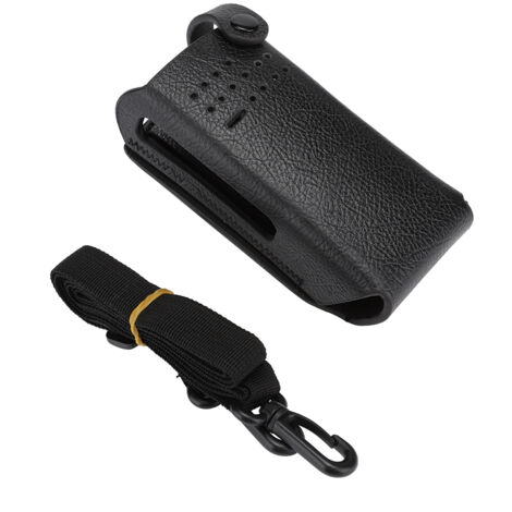 Étui en cuir PU rigide avec clip dorsal et sangle épaule en nylon pour Motorola GP328D (1/5)
