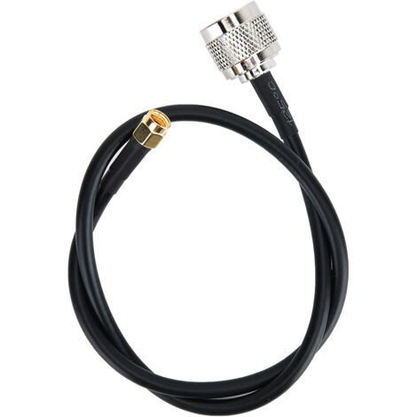 Connecteur SMA Mâle vers N Mâle Inverse Pôle RG58 Câble Fibre Doré et Nickelé (1/5)