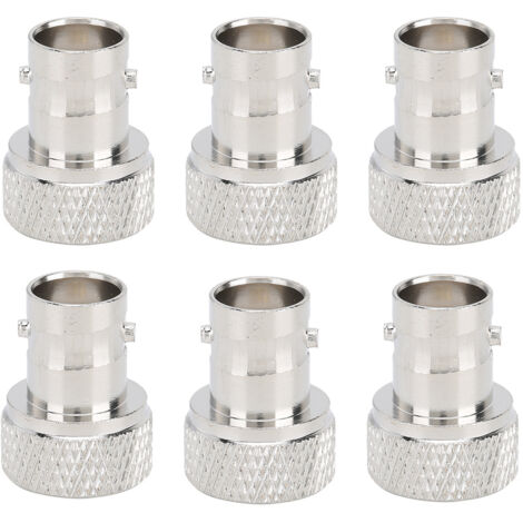 6 Pièces Adaptateur SMA Mâle vers BNC Femelle Nickelé, Noyau Cuivre pour Antennes WiFi et Équipements Réseaux Sans Fil (1/5)