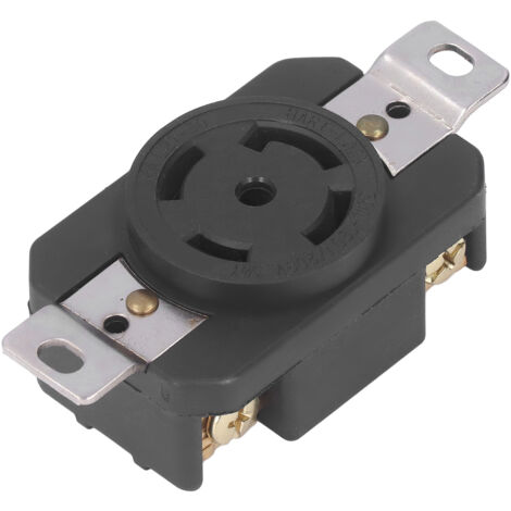 Douille industrielle à 5 trous avec contacts en laiton, prise verrouillable standard US 30A 120/208V (1/5)
