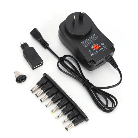 Alimentation 30W R glable 3 12V Avec 9 Connecteurs DC Sortie 2 1A 