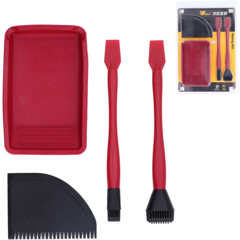 Kit de Colle Silicone Complet avec Pinceaux, Bac et Peigne pour Travaux de Bois et École (1/5)