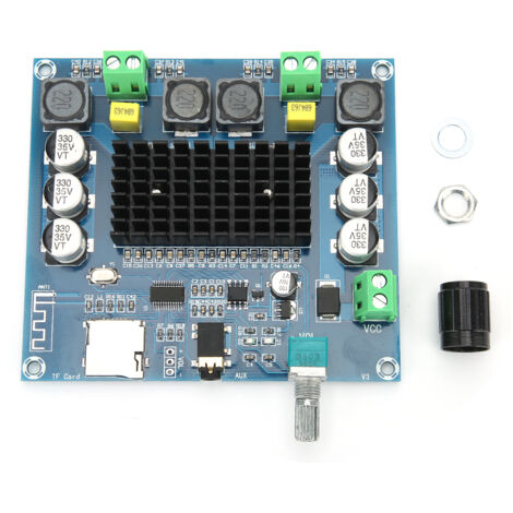 Amplificateur Audio Numérique Bluetooth TDA7498 100Wx2, Carte Ampli Puissance avec Réglage Volume Ajustable