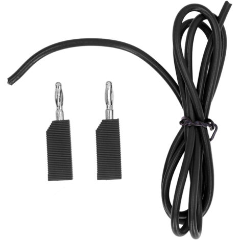 Kit de cordons de test avec fiches bananes pour multimètre électrique universel, 30VAC‑60VDC 19A, J.70010, 4mm noir (1/5)