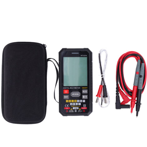 Multimètre numérique compact HT127A avec écran LCD couleur, testeur de tension et voltmètre de poche