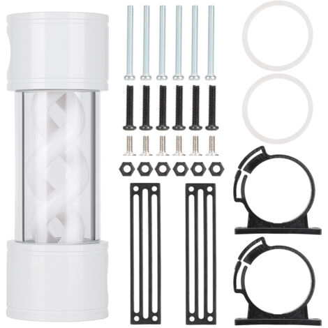 Réservoir de Refroidissement Liquide 6 Entrées Blanc Aluminium Accessoire PC Filetage G1/4 YSX TBDB170 (1/5)