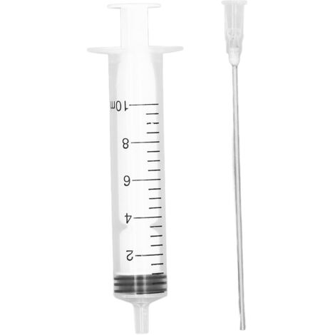 Aiguille de recharge 10ml pour cartouches d'imprimante - Seringue à encre avec embout fin (1/5)