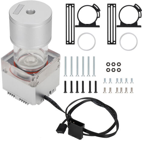 Kit de refroidissement liquide intégré PUB FS6MA-14, pompe avec réservoir 800L/H, hauteur manométrique 4m (argenté)