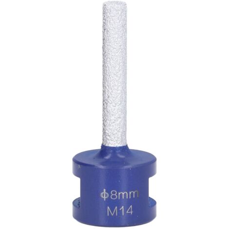 Fraise à rainurer diamantée brasée sous vide, filetage M14 pour céramique dure, 8mm (1/5)