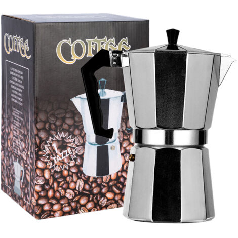 Cafetière Italienne Moka Stove Top 1 Tasse 50ml en Alliage d'Aluminium Style Octogonal Européen (1/5)