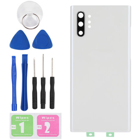 BW-SMBCH NOT10+ Coque Arrière en Verre pour Samsung Galaxy Note 10 Plus - Capot Batterie Accessoire (Blanc) (1/5)