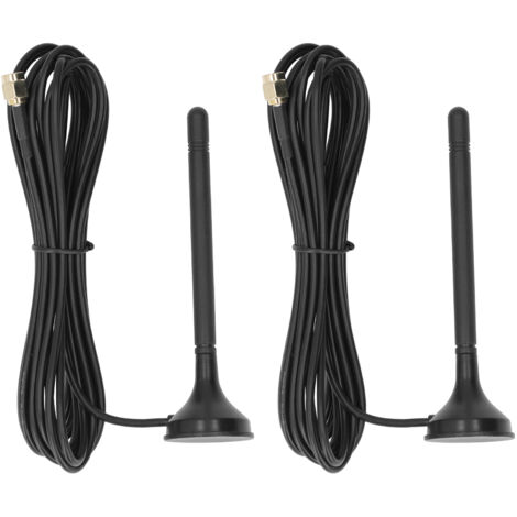 2 Pièces Antenne à Ventouse 2.4G 3dbi Haute Performance, Étanche, Connecteur SMA Mâle pour Routeur WiFi et Modules Sans Fil (1/5)