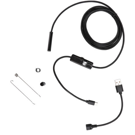 Endoscope 7mm IP67 pour Android/Windows, 2m Câble USB, Caméra HD Étanche pour Téléphone (1/5)