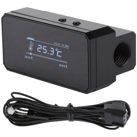 Protecteur de Température d'Eau Intelligent avec Affichage OLED et Surveillance Multi-Modes (Noir) (1/5)