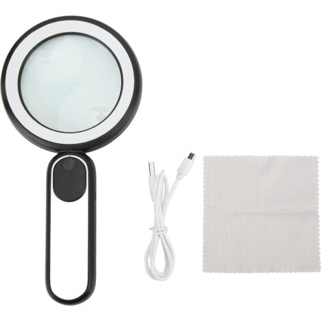 Loupe LED 10X avec Lentille Grossissante Réglable pour Lecture et Observation (1/5)