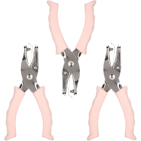 3 Pièces Perforateur Manuel 3mm à Ouverture Unique pour Tickets et Papier, Pince de Découpe Portable (1/5)