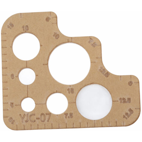 Modèle de positionnement en acrylique transparent pour couture du cuir, trous circulaires (Type A) (1/5)