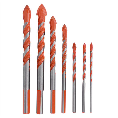 7 pièces Forets à Carrelage Céramique, Outil de Perçage Murale DIY (3mm 4mm 5mm 6mm 8mm 10mm 12mm) (1/5)