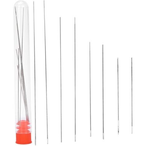 Aiguilles à perles fines avec chas central pour bijoux et broderie - Lot de 8 (1/5)