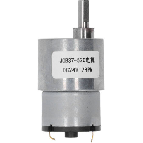 Moteur à Engrenages DC 24V en Laiton et Aluminium, 7 RPM, Couple Élevé, Faible Bruit avec Encodeur Hall (1/5)