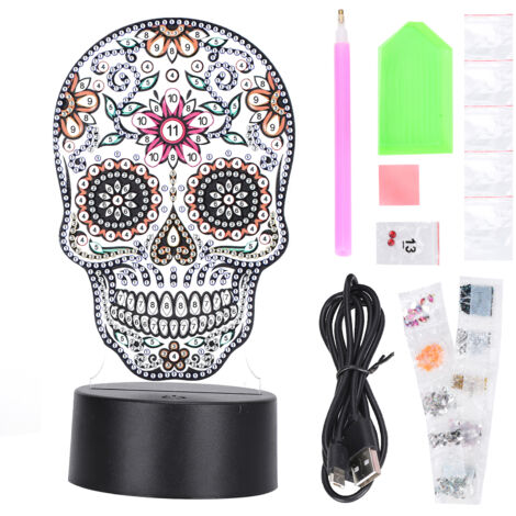 Lampe à LED 7 couleurs USB avec diamants acryliques DIY - Décoration lumineuse pour la maison (DP01) (1/5)