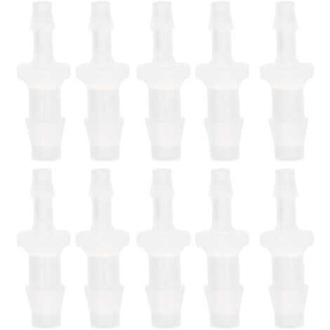10 Pièces Raccords Réducteurs pour Pompe à Air d'Aquarium en PP, Adaptateur pour Tuyaux en Silicone 3.9-6.4 mm (1/5)