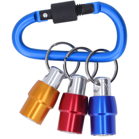 Porte-embout à clé hexagonale 1/4" changement rapide, portable pour tournevis - Bleu (1/5)