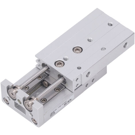 Vérin Pneumatique Double Tige Double Effet Alliage Aluminium Acier Inoxydable 40mm Course M5x0.8 (1/5)