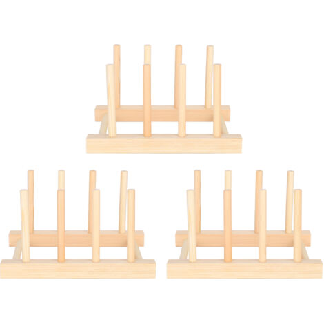 Étagère de Rangement en Bois pour Cuisine, Support de Vaisselle Décoratif Noël, 3 Pièces (1/5)