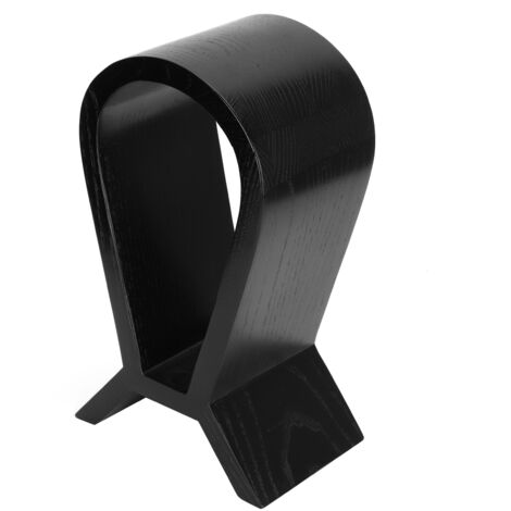 Support de casque en bois élégant pour écouteurs et gaming, présentoir classique pour accessoires audio. (1/5)