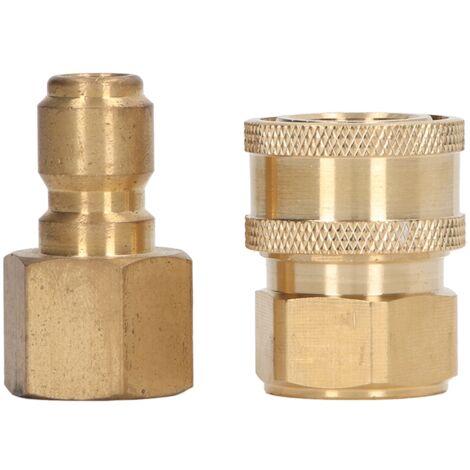 Adaptateur de Laveuse Haute Pression 5000PSI, Connecteurs Mâle/Femelle M18x1.5mm pour Tuyau de Nettoyeur (1/5)