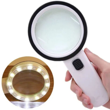 Loupe Bijoux LED Double Couche 90mm avec 10X Grossissement Puissant pour Travail de Précision (1/5)