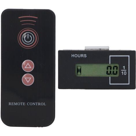 Compteur Heures Numérique LCD Télécommande 12V‑36V 0‑99999.9H Pour Pelle Hydraulique Kato Hyundai 9 Broches (1/5)