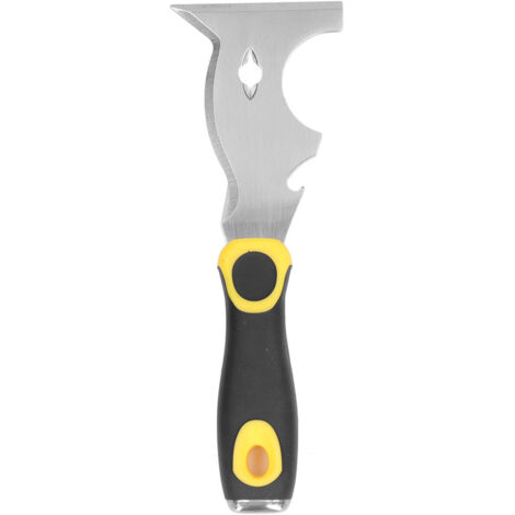 Couteau à enduit en acier inoxydable 7,5 cm, grattoir multifonction peinture et plâtre avec manche en caoutchouc (1/5)