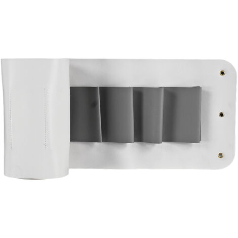 Porte-vinyles en PU résistant, épais et pratique pour rangement facile - Sac de stockage gris/blanc (1/5)