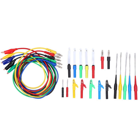 Kit de Cordons de Test avec Fiches Banane Haute Conductivité, Lectures Rapides et Précises pour Usage Domestique et Industriel (1/5)