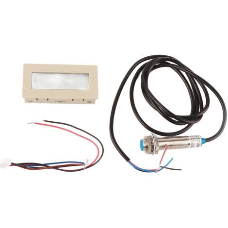 Tachymètre Numérique LCD 4 Digits DC8‑24V avec Capteur à Induction Magnétique pour Mesure RPM Moteur (1/5)