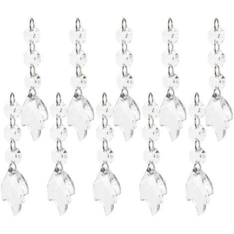 10 pièces / sac Feuille d'Érable en Acrylique Décor Suspendu pour Lustre et Pendentif (1/5)